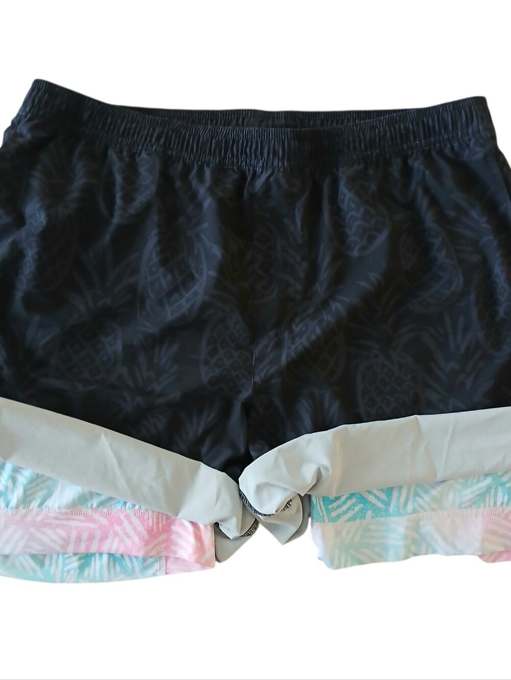 CHUBBIES 5.5" Tonal Pineapple Training Liner Shorts Men's 2X Black Gym Workout
